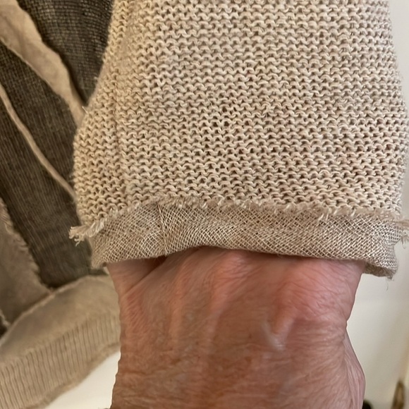 Jaskar Cream Embellished Detailed Black Graphic Asymmetrical Blouse Top Sweater - Picture 12 of 15